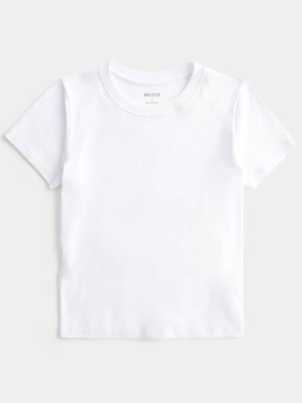 Hollister Cotton Crew Baby Tee XL X-LARGE White - Picture 5 of 5